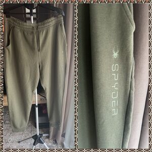 Spyder Olive Fleece Jogger Pants